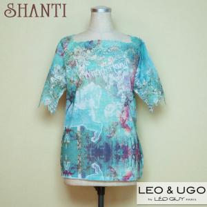 【SALE】20％OFF　￥16,500--＞￥13,200 LEO & UGOレオ＆ユーゴ　半袖トップス　ホース　ブルー　　LEOGUY-TES750