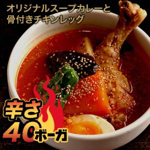 北海道札幌発祥のSHANTi（シャンティ）オリジナルスープカレーと 骨付きチキンレッグ＜辛さ40ボー...