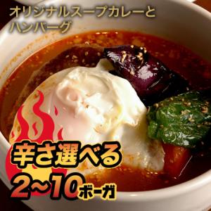 北海道札幌発祥のSHANTi（シャンティ）オリジナルスープカレーとハンバーグ＜辛さ選べる２〜10ボーガ＞