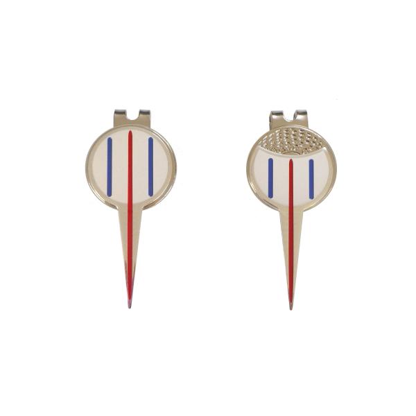 ゴルフマーカー 「ワンパッター」30mm カラー 3本線入 円形タイプ 欠円形タイプ マグネットベー...