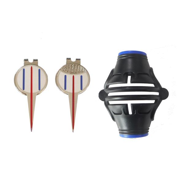 ゴルフマーカー 「ワンパッター」30mm カラー 3本線入 円形タイプ 欠円形タイプ ラインマーカー...