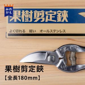 プロ用 果樹剪定鋏 180mm ステンレス製 日本製 国産 高級 コンパクトで軽い 剪定ばさみ おすすめ