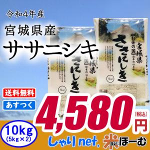 ササニシキ お米 米 白米 10kg 5kg×2袋 令和4年産 送料無料 (一部地域除く) 宮城県産 【ギフト】