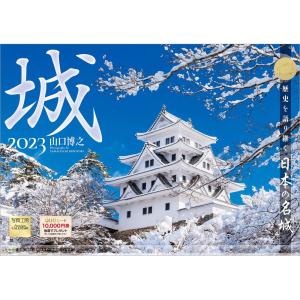 カレンダー 2023 壁掛け 城 歴史を語り継ぐ日本の名城 L-18 透明ホルダー付 令和5年 写真工房