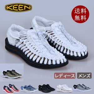 エコバック無料送付　KEEN キーン サンダル レディース ぺたんこ  ユニーク UNEEK スポーツサンダル カジュアル　ブラックホワイト　7COLORS　