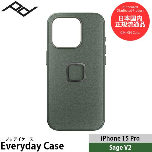 ピークデザイン M-MC-BK-SG-2 エブリデイケース iPhone15Pro用 V2 セージ ...