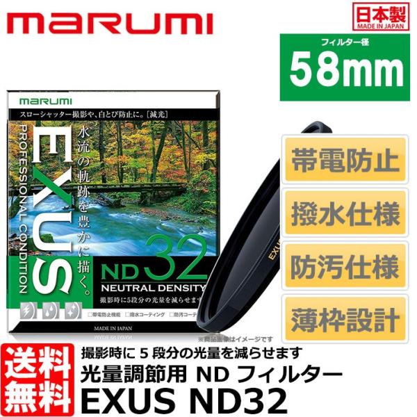 【メール便 送料無料】 マルミ光機 EXUS ND32 58mm径 NDフィルター 【即納】