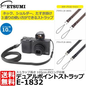 （9月21日終了）《在庫限り》【メール便 送料無料】 エツミ E-1832 デュアルポイントストラップ ブラック 【即納】