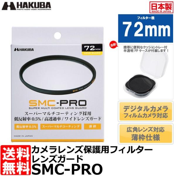 【メール便 送料無料】 ハクバ CF-SMCPRLG72 SMC-PRO レンズガード 72mm 【...