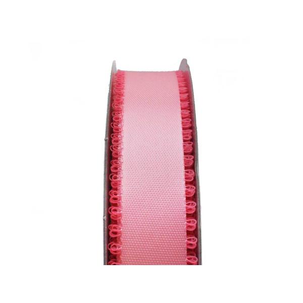 5/8"×50ヤード ダブルフェイス ピコリボン【ピンク】