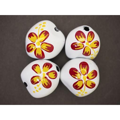 ダークレッド ハイビスカス ホワイトククイナッツ（4ケ入り）