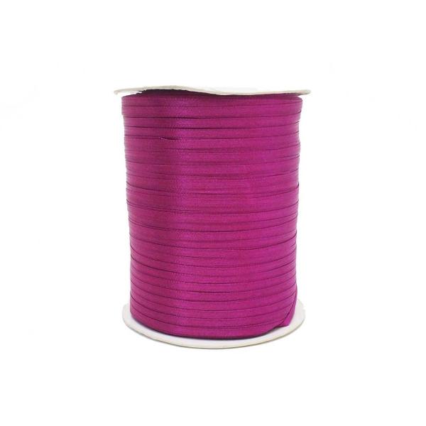 【バルク】1/8”×880ヤード ダブルフェイスサテンリボン 【フクシア】