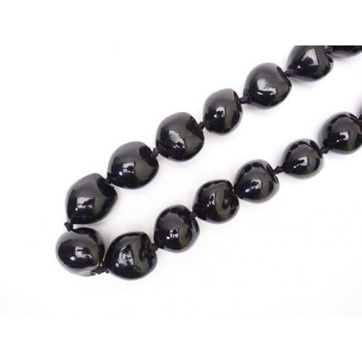 グロッシーブラック ククイナッツ レイ