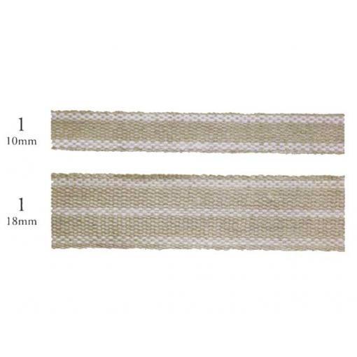 東京リボン リネン・ベーシックストライプ＜１＞１８ｍｍ