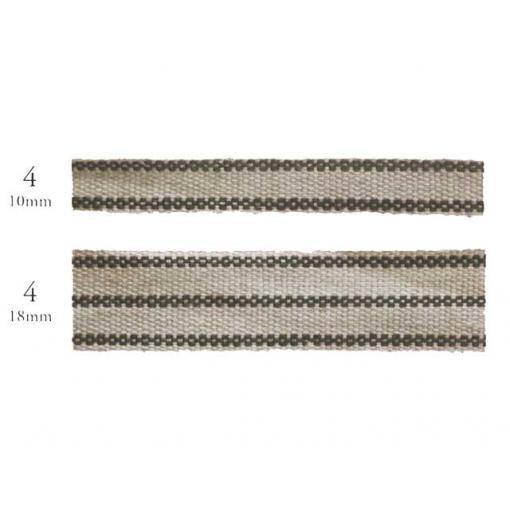 東京リボン リネン・ベーシックストライプ＜４＞１８ｍｍ