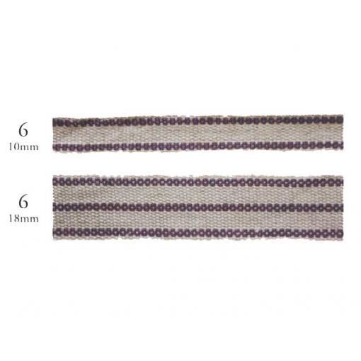 東京リボン リネン・ベーシックストライプ＜６＞１０ｍｍ