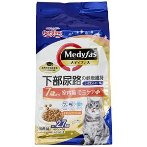 メディファス 室内猫 毛玉ケアプラス 7歳から チキン&amp;フィッシュ味 2.7kg(450gx6)