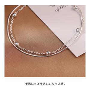 ブレスレット 金属アレルギー レイヤード ボー...の詳細画像4