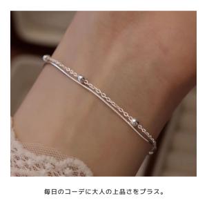 ブレスレット 金属アレルギー レイヤード ボー...の詳細画像5