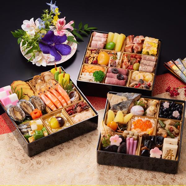 京都しょうざん和洋おせち料理「紙屋川光悦」三段重3人前（54種54品）