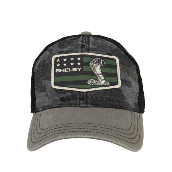 シェルビー　星条旗バッジ　迷彩　メッシュ　キャップ 　SHELBY　Shelby US Flag P...