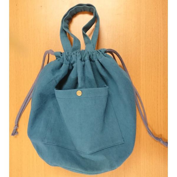 丸底巾着バッグ型紙