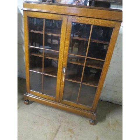 【送料無料】次回入荷予定｜1920年代 イギリス製 アンティーク ソリッドオーク ブックケース ガラ...