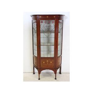 ce-20　1910年代 イギリス製 アンティーク　マホガニー　アーツ アンド クラフツ　インレイド...