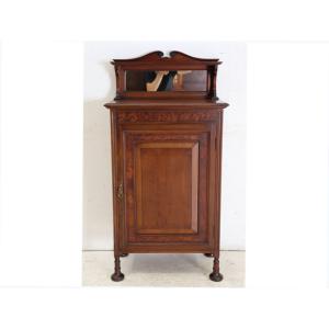 ce-48　1890年代イギリス製アンティーク ビクトリアン ウォルナット ミラーバック ミュージッ...