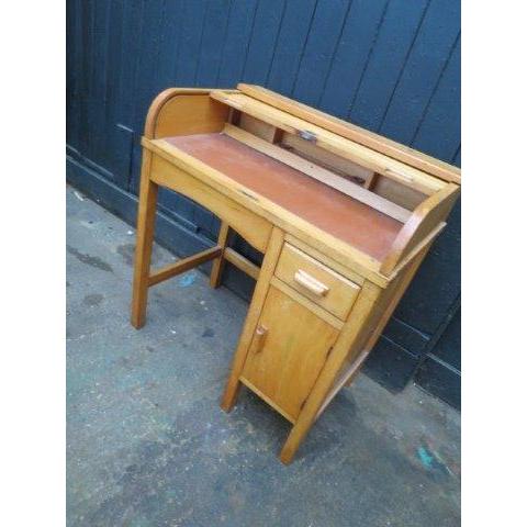 【送料無料】次回入荷予定｜1940年代 イギリス製 アンティーク ロールトップ スモールデスク オー...