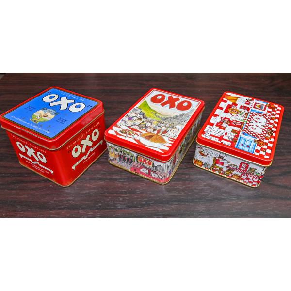 OXO オクソ缶 3点セット ブリキ缶 TIN ヴィンテージ缶【在庫一掃セール特価】