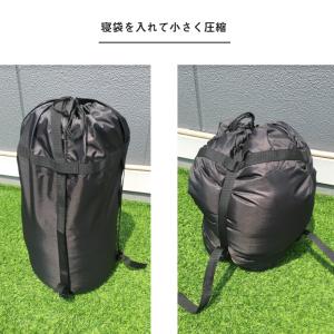 寝袋 バック 特大 XL ブラック 撥水 60...の詳細画像1