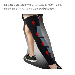 2個セット ロングサポーター 弱着圧 肉離れ ...の詳細画像1