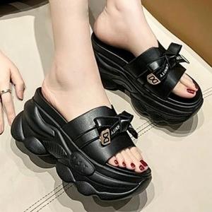 リボン 厚底 ミュール サンダル04-3117｜sheruby-web