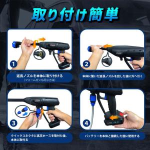 【正規品】 高圧洗浄機 コードレス 充電式 マ...の詳細画像2