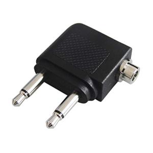 飛行機用 3.5mm デュアル-ステレオ変換アダプタ イヤホン・ヘッドホンジャック
