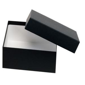スクエア ギフトボックス ブラック M 直径17cm高さ8cm プレゼント用 箱 四角い箱 黒 フラワーベース｜shiawase-deli