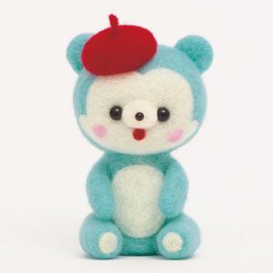 スターターセット付き クロワッサンを持ったシロクマのキーホルダー