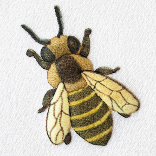 ふくらむ不思議なワッペン 蜜蜂 6枚セット アイロン接着 ミツバチ