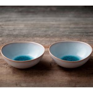 萩焼 窯元 萩陶苑 椿萩窯 茶碗 Shikisai まめ碗皿セット（木箱） 和