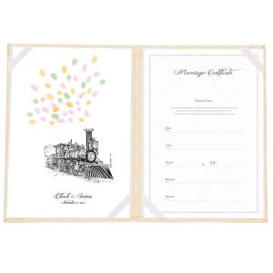 結婚証明書 ゲスト参加型 少人数用 和婚 神社デザイン】ブラック