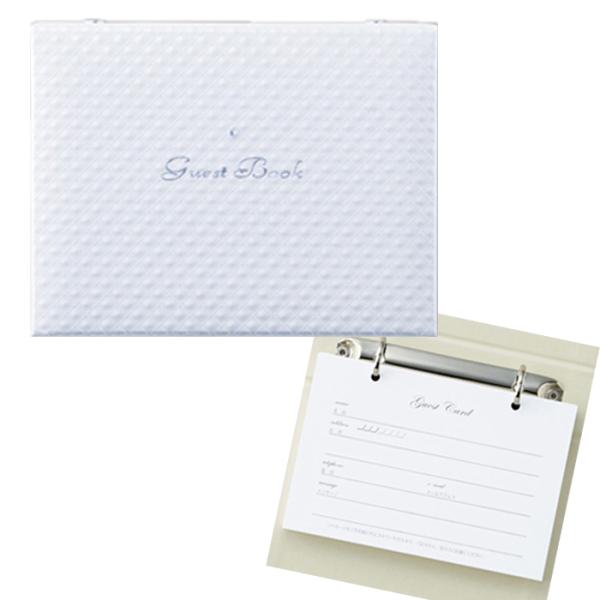 カード式ゲストブック「パールホワイト」1冊（カード60枚入り）ブライダル用 結婚式 洋装婚 和装婚 ...