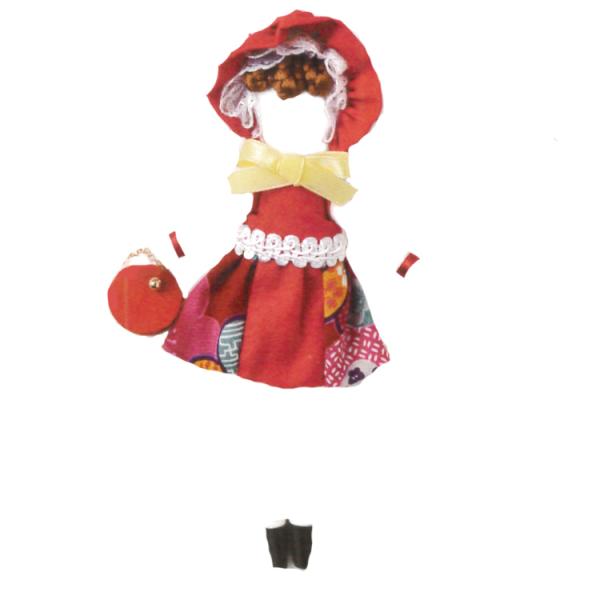 文化人形用 赤いワンピース 手作りキット 手芸 洋服 裁縫 ハンドメイド