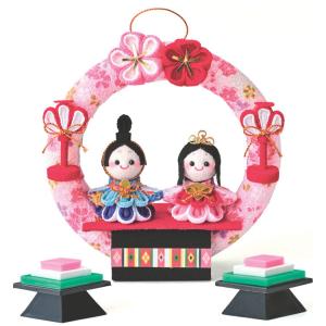つまみ細工で作る雛飾り わっか雛 お内裏様とお雛様 手作りキット