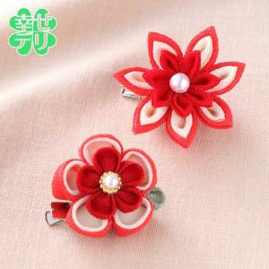 つまみ細工 お花のブローチ かれん 紫 手作りキット ちりめん手芸
