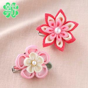 つまみ細工 彩花ブローチ 手作りキット（水色）裁縫 手芸 ハンドメイド