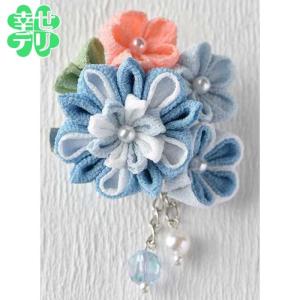 つまみ細工 お花のブローチ かれん 紫 手作りキット ちりめん手芸