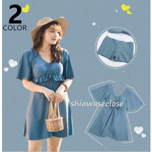 水着レディース 体型カバー スイムウェア ワンピース水着