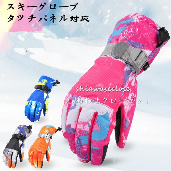スキーグローブ メンズ レディース スキー手袋 グローブ スノーグローブ スノーボード スキー用品5...