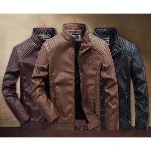 メンズレザージャケット ライダースジャケット　ジャンパー　ブルゾン裏起毛　厚手 大きいサイズ L~6XL